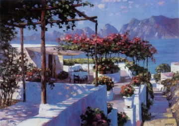 地中海 10 ビーチ Oil Paintings
